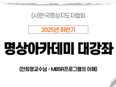 12강 MBSR 프로그램의 이해2 (안희영교수님)